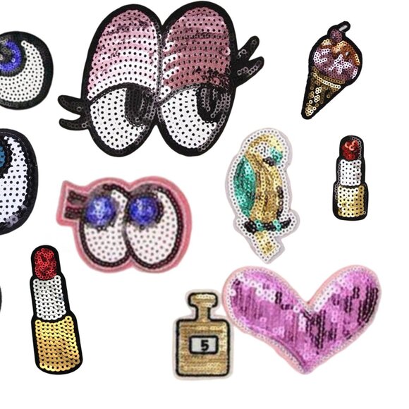 Assorted Sequins Embroidered Patches for Sewing - Picture 6 of 7